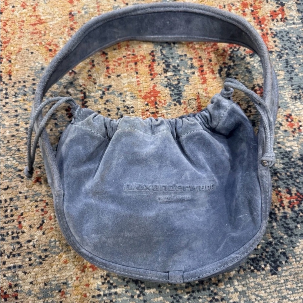 SOLD Alexander Wang Blue Suede Shoulder Bag